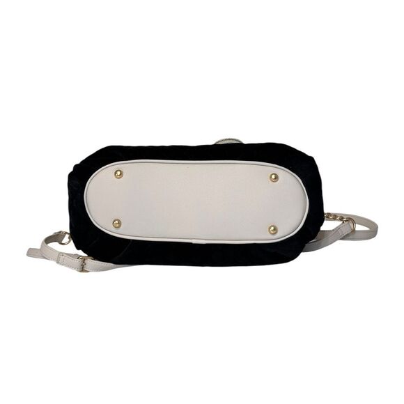 Juicy Couture Royal Couture Quilted Satchel Black Liquorice Crystal Shoulder Bag - Picture 6 of 12